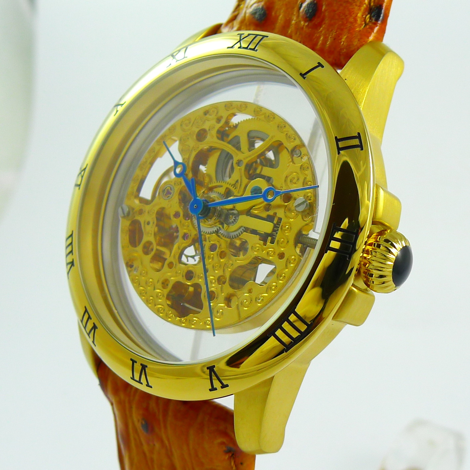 Raoul Braun Herren Armbanduhr RUB 01-0028GL skelettiert große Uhr  46mm